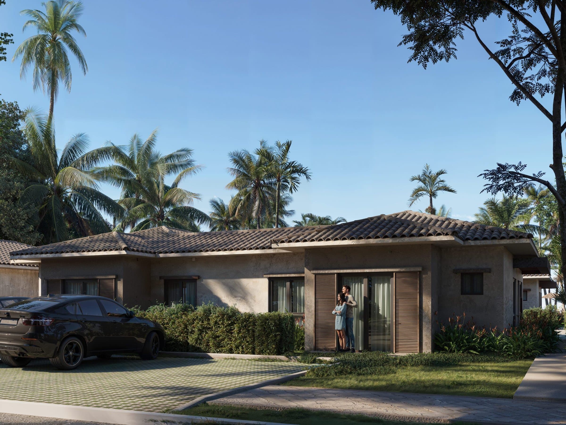 Rendering of a Villa Serena single-family house at Bayside, Panama Oeste