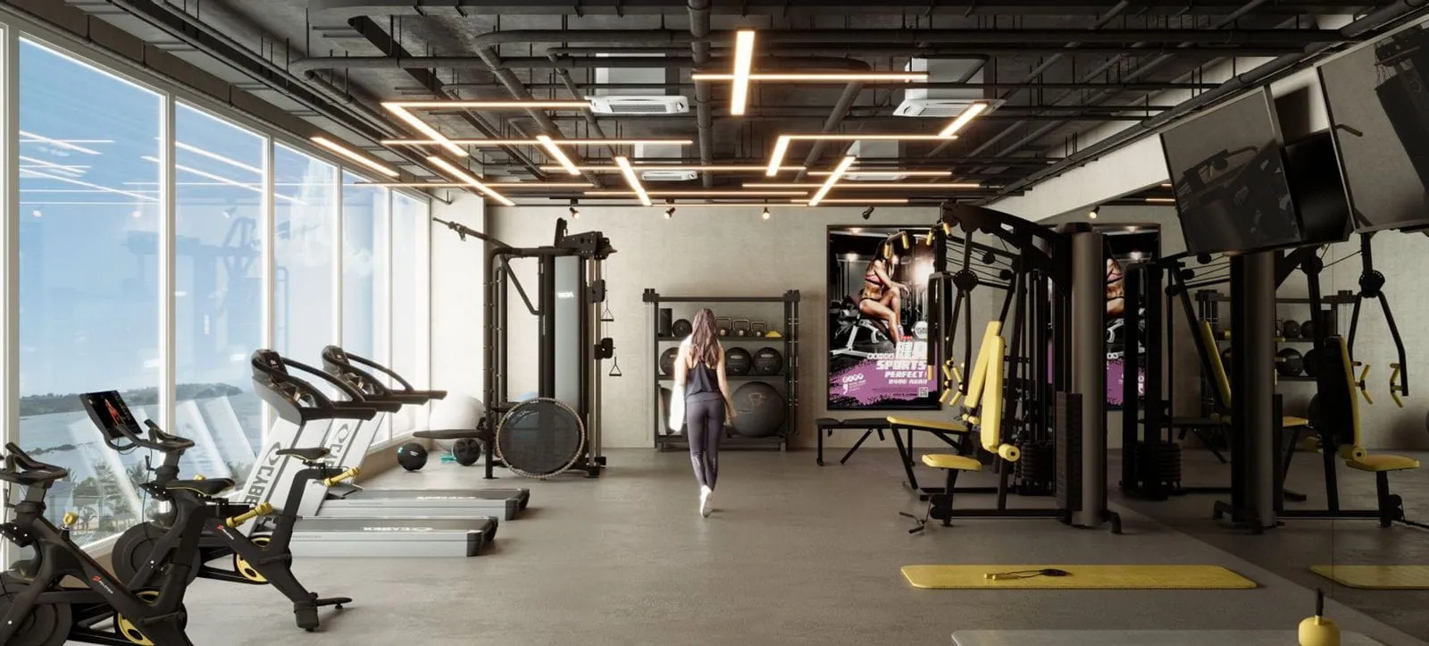 Rendering of the Ocean Front seaview gym