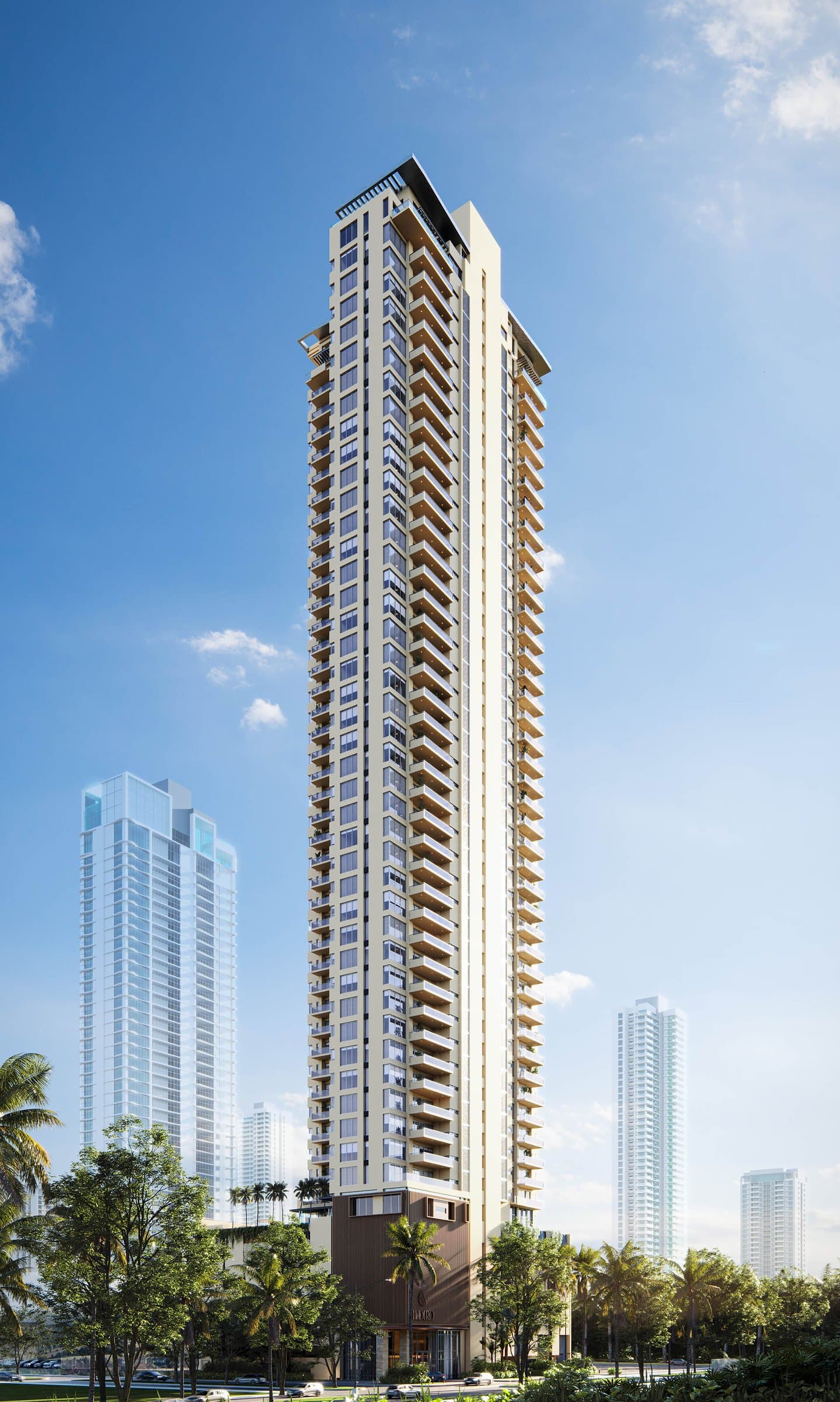 Madero 47-storey residential tower rising above Costa del Este