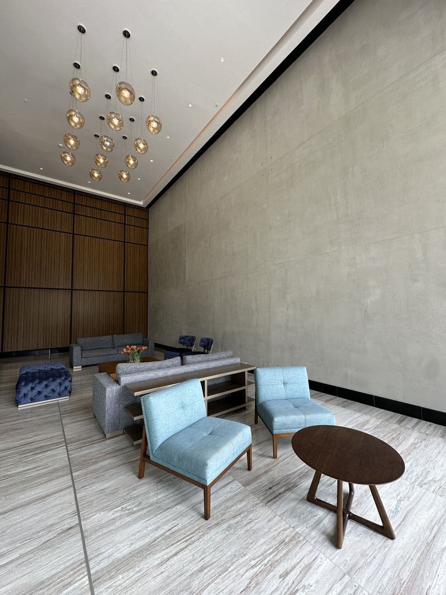 Double-height lobby lounge at Park Lane