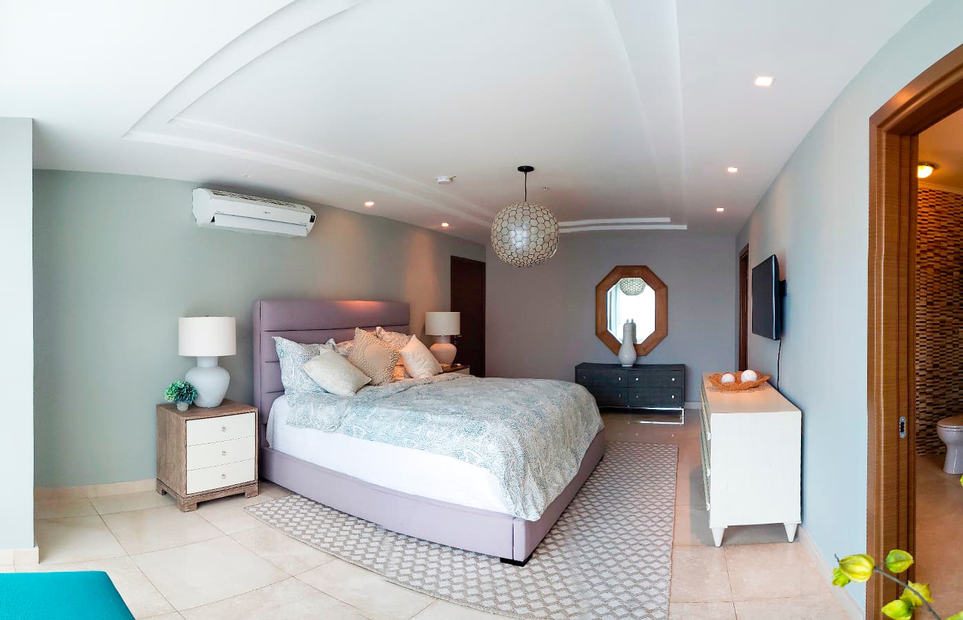 Master bedroom in a Park Lane residence