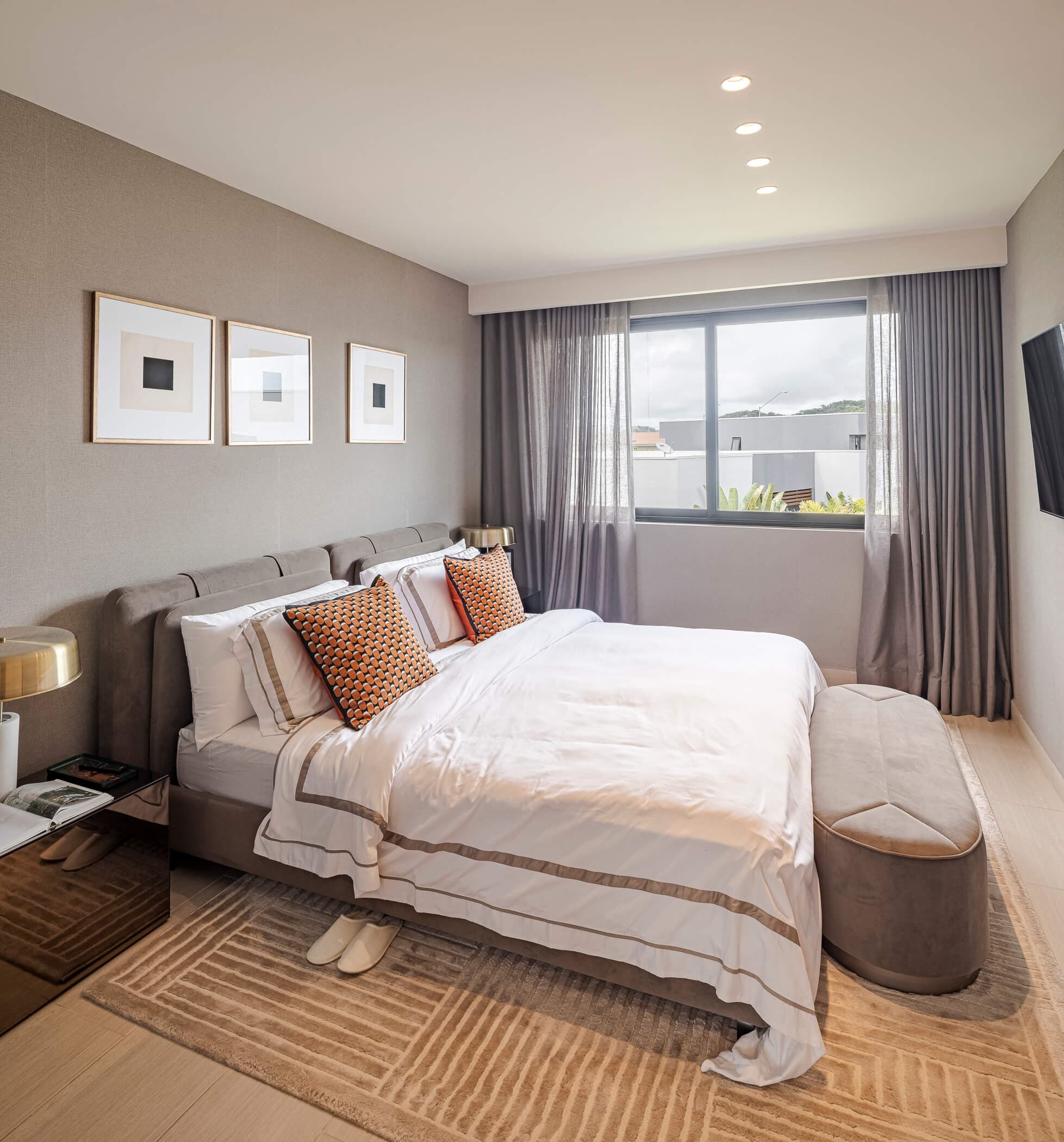 Main bedroom with garden-view window at Imaterra