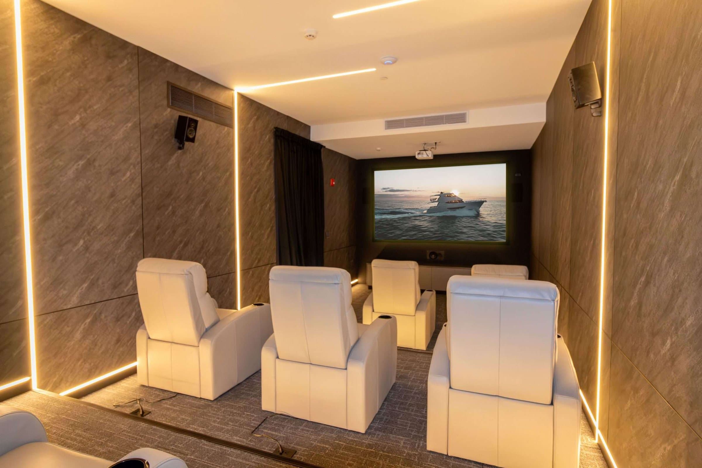 Private cinema with reclining seats at The Ivy