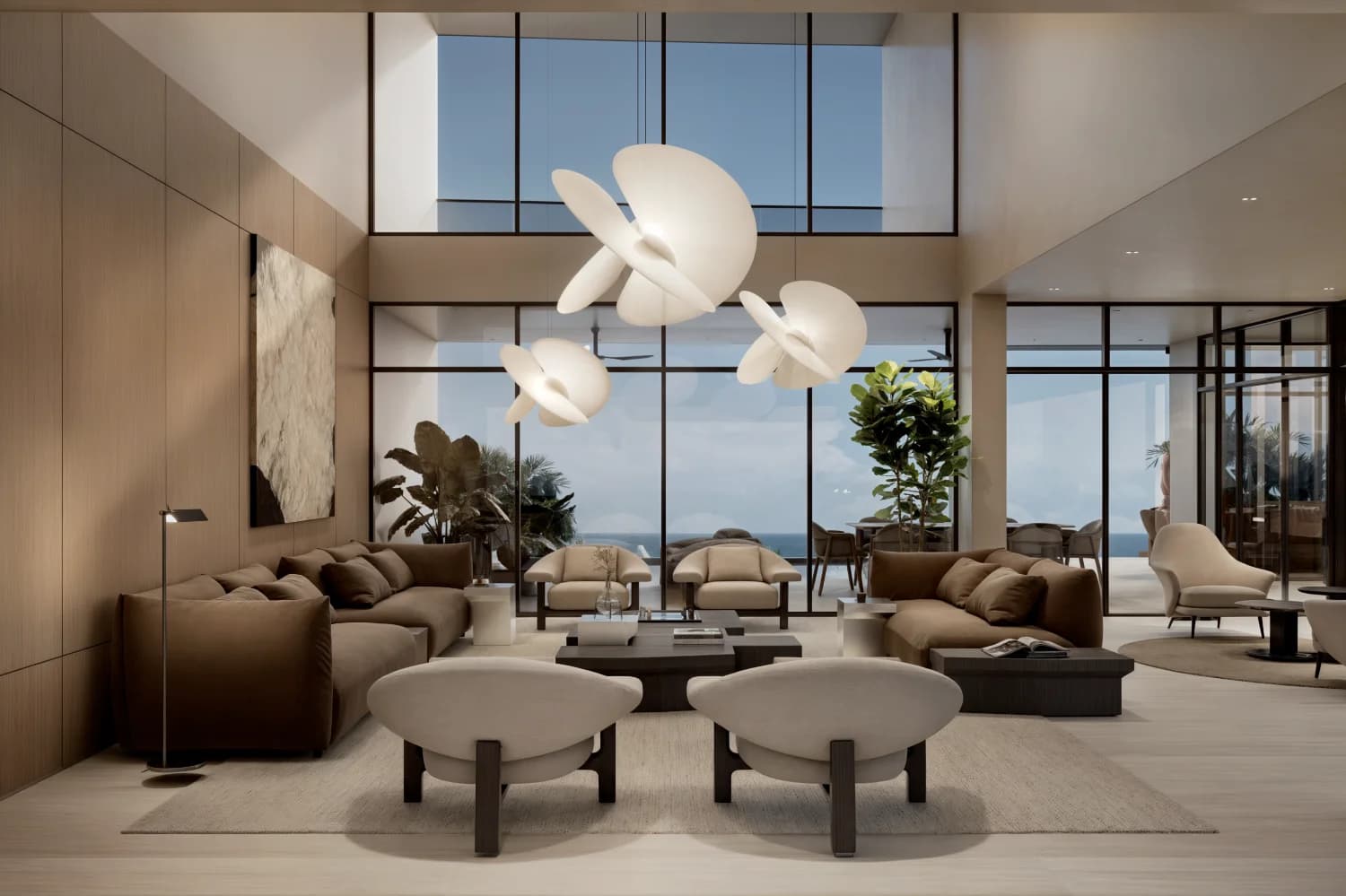 Casa 55 apartment double-height living room