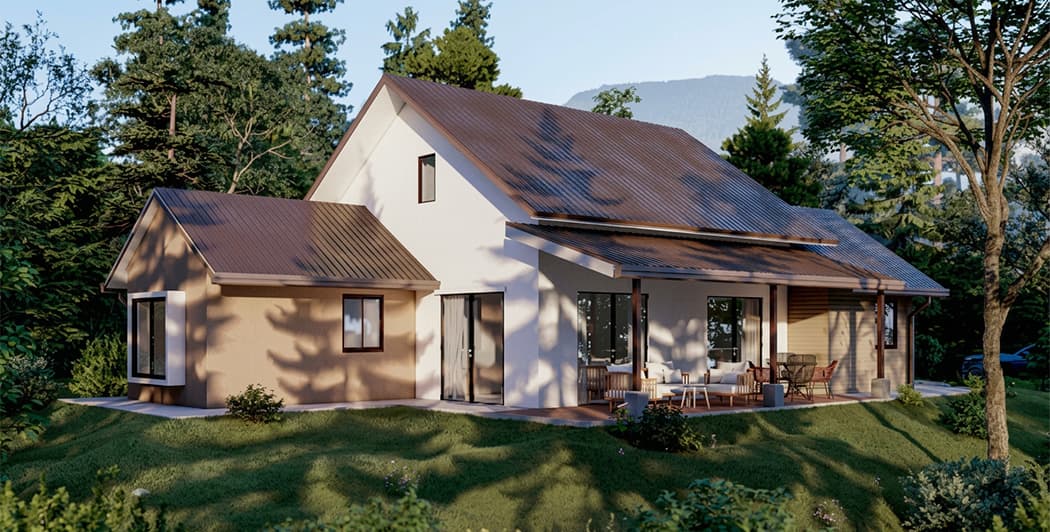 Alpes model mountain house with gabled roof at Altos del María