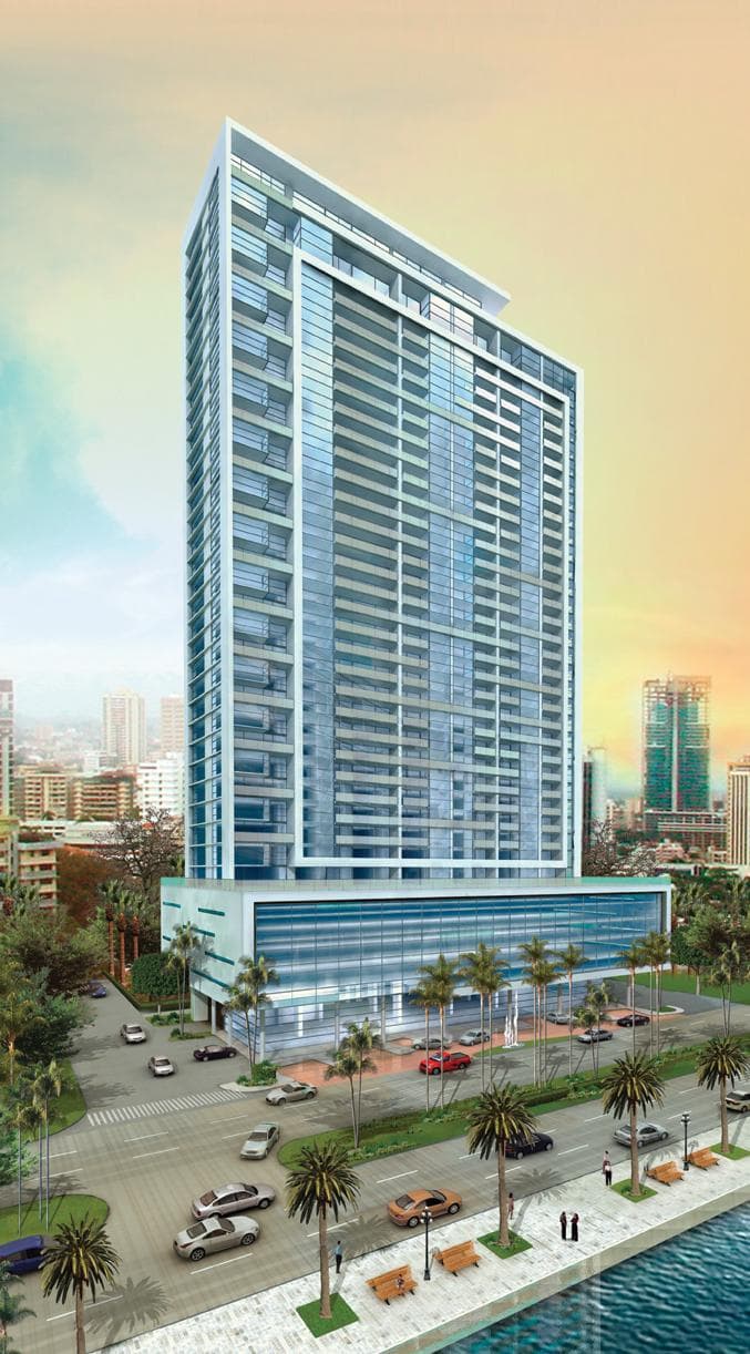 Rendering of the H2O tower on Avenida Balboa facing the bay, Panama City