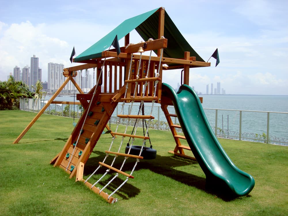 Oasis on the Bay children's playground on the lawn by the sea