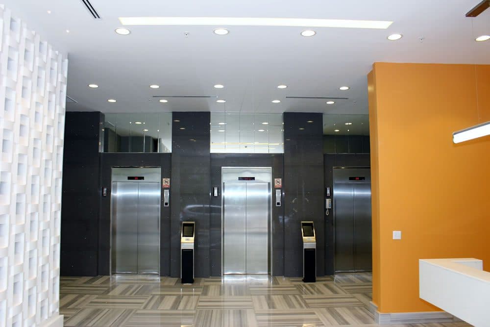 Elevator lobby at PDC Panama Design Center