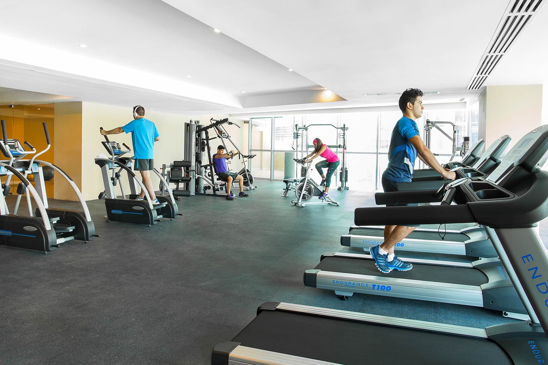 Fitness center with cardio machines at Grand Tower