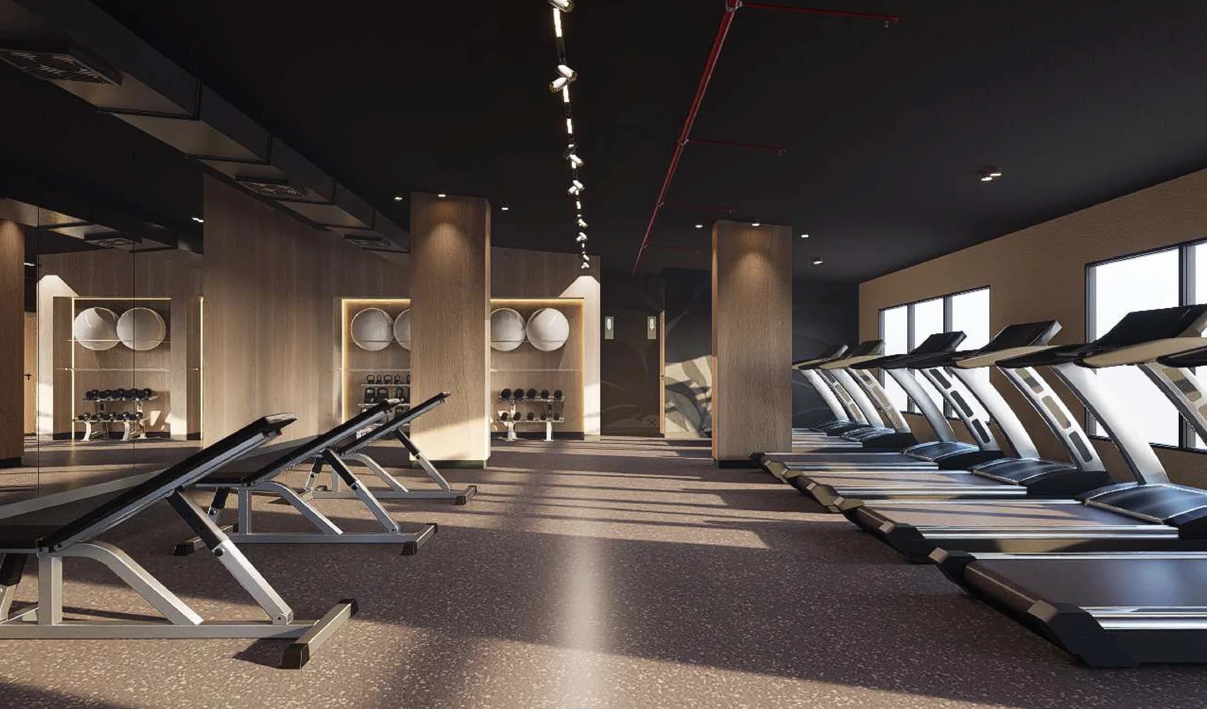 Sky gym with treadmills at Stay Bella Vista