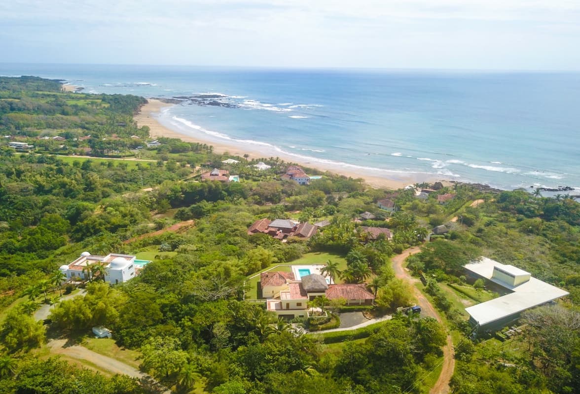 Aerial view of the Los Cabos development site on the coast near Pedasi