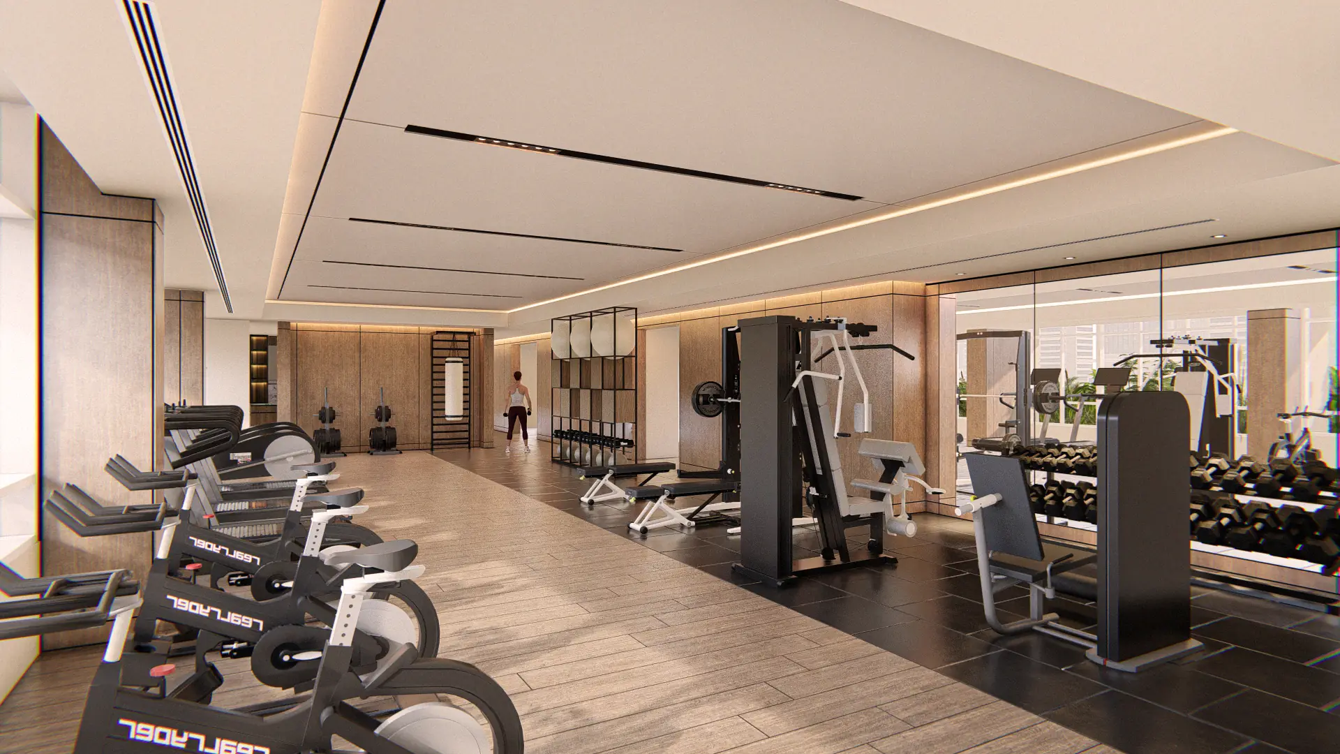 Gym with cardio equipment at Ébano