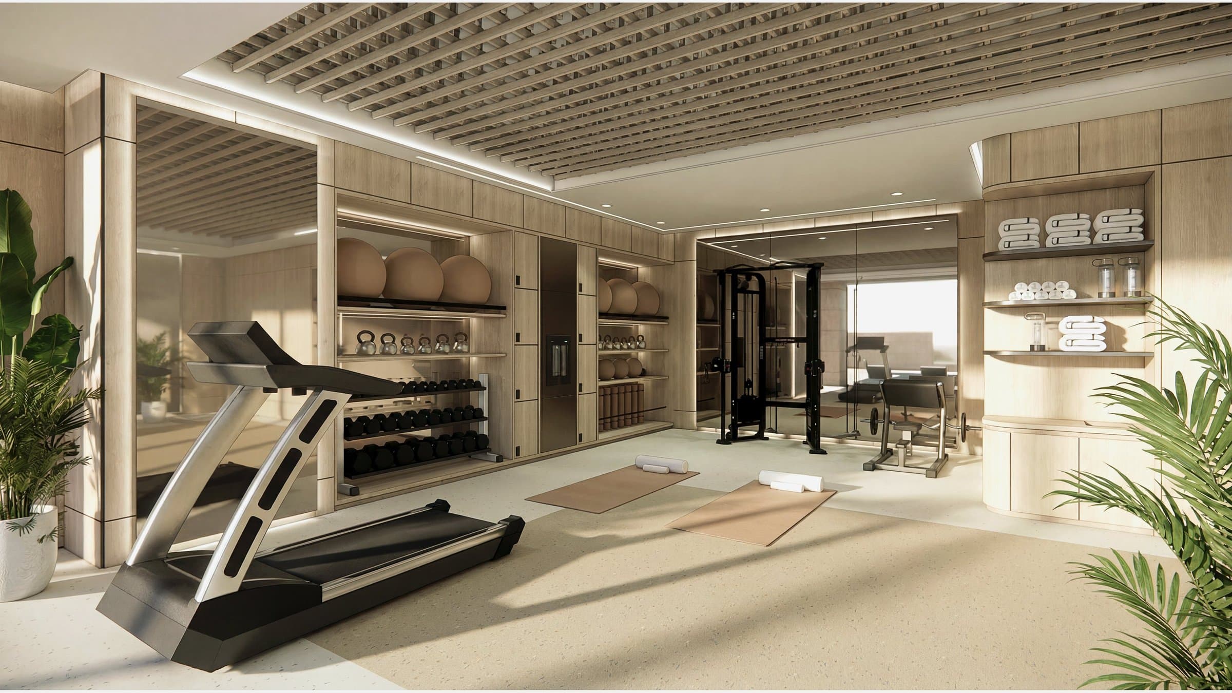 Gym with city views at Torre Altair, Santa Maria