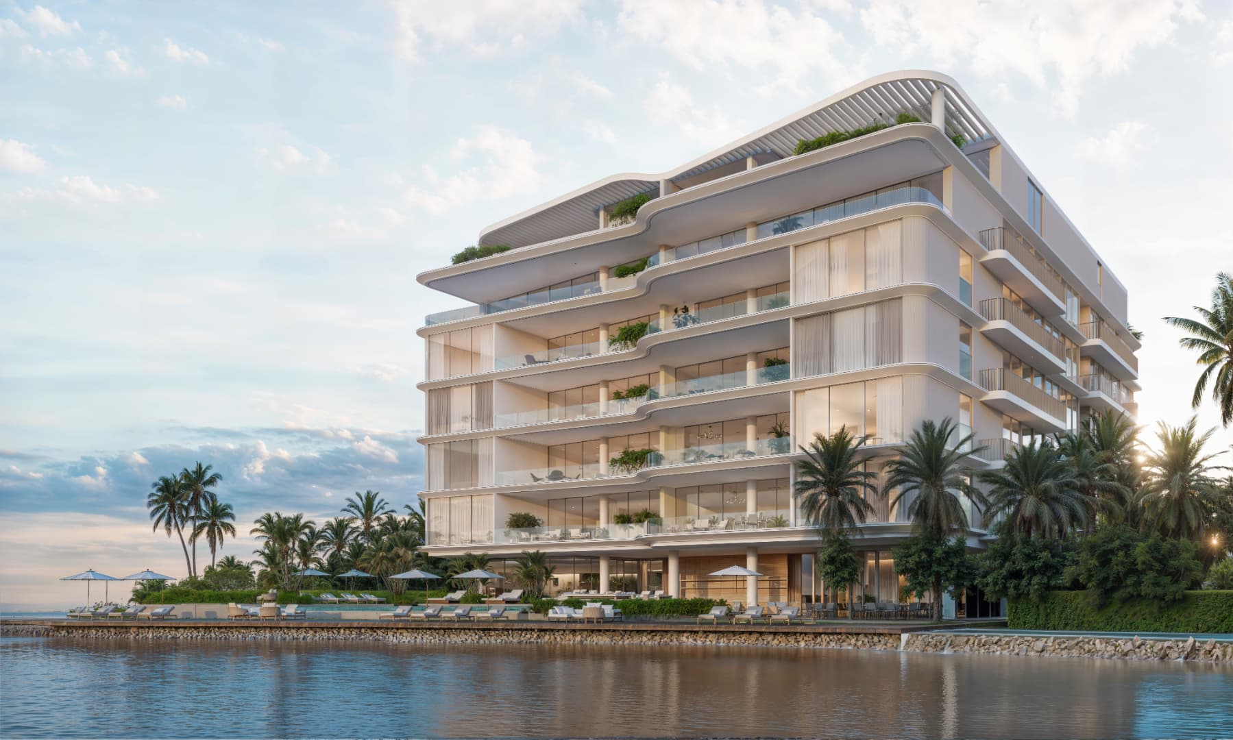 Facade of Azure seen from the sea at Ocean Reef Islands, Panama