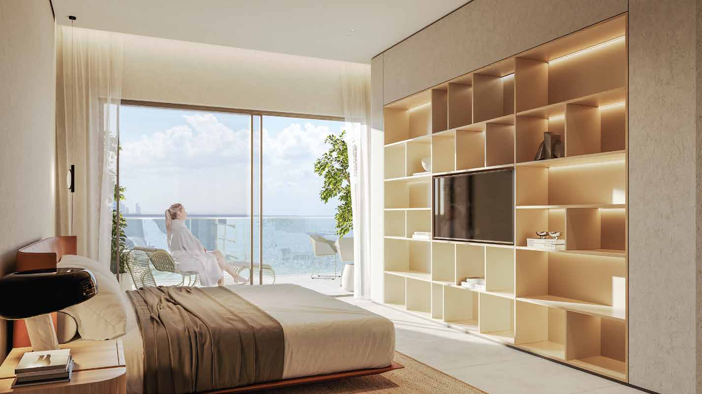 Bedroom of an O Club Residences apartment