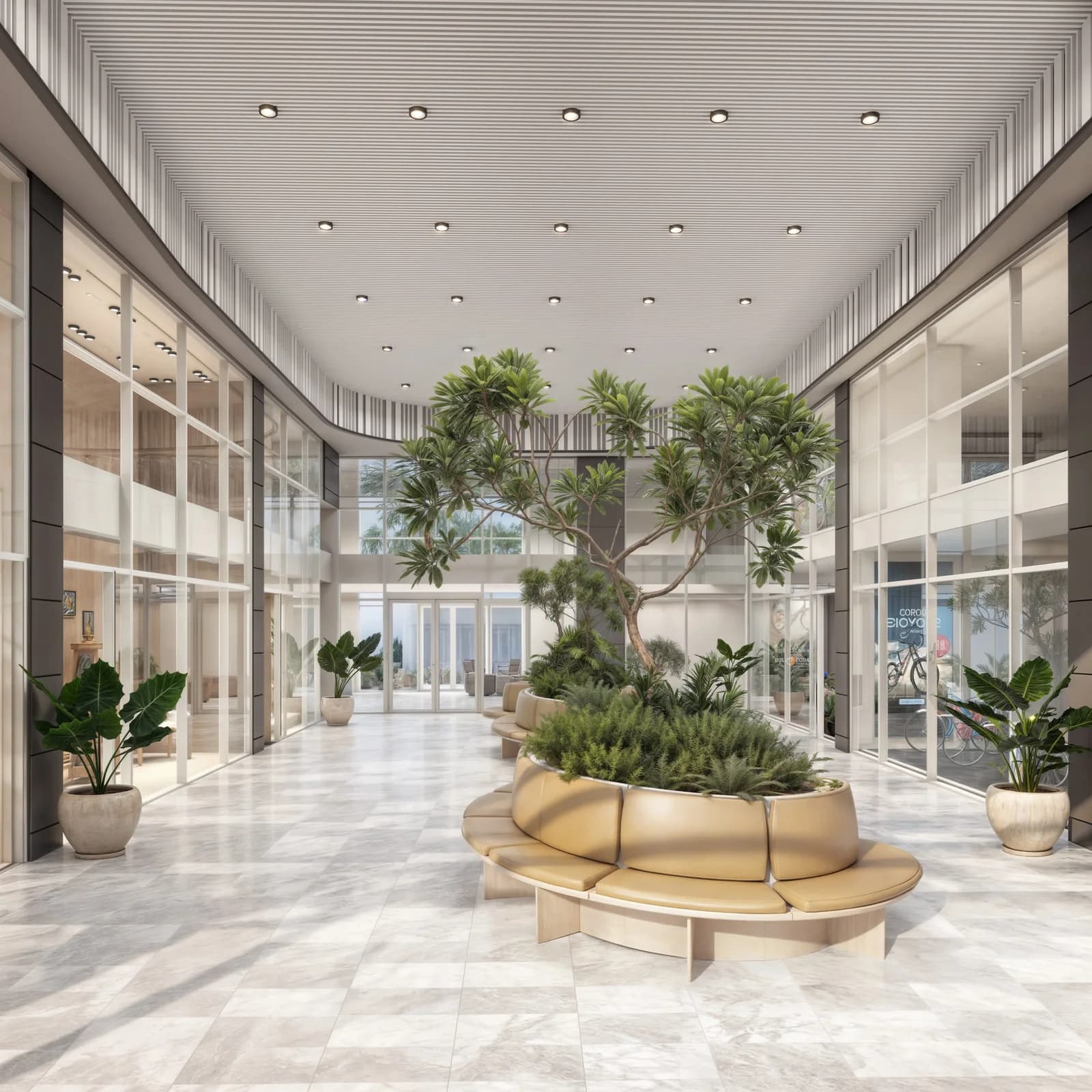 Landscaped plaza at AWA by Living
