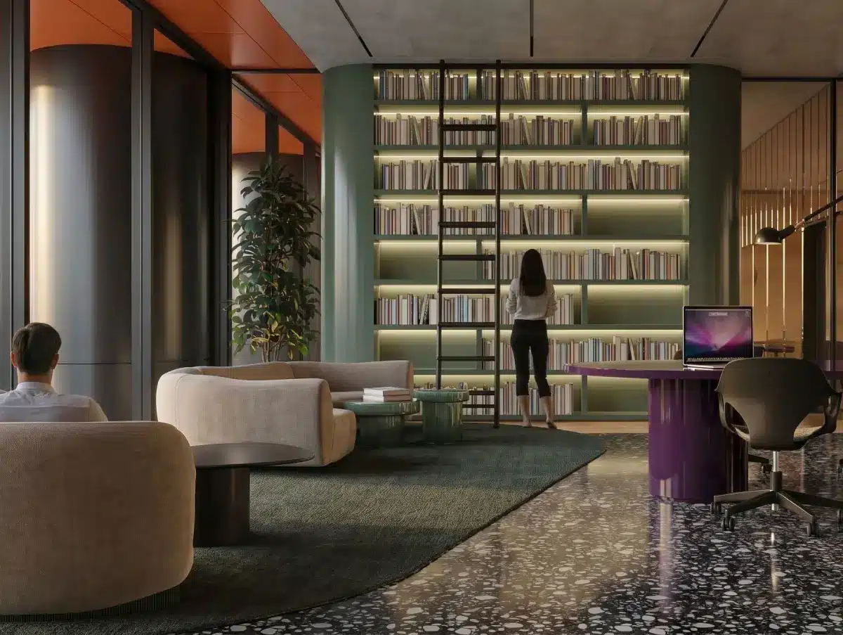 Uptown library and lounge