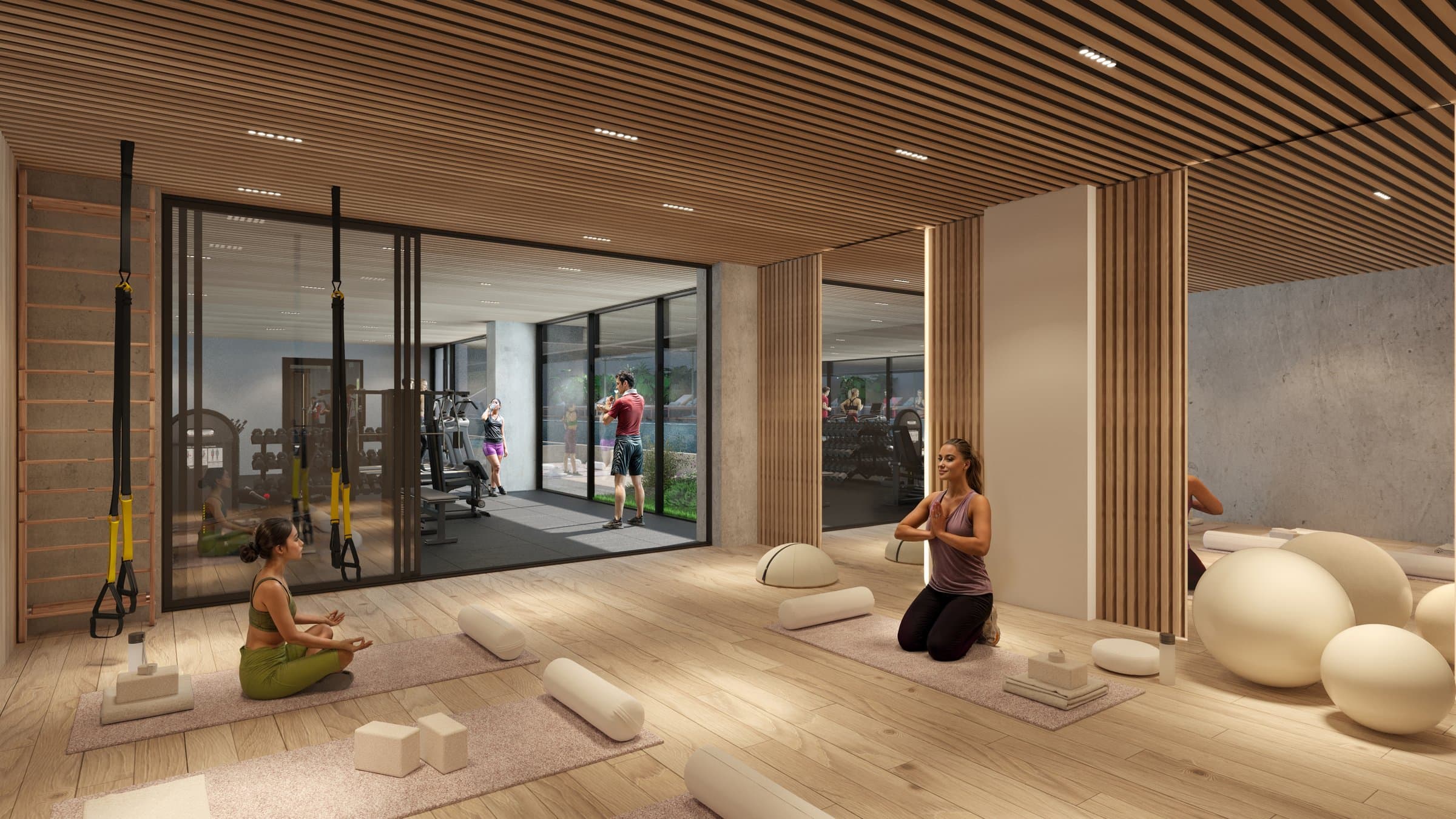 Yoga room at Baula Residences