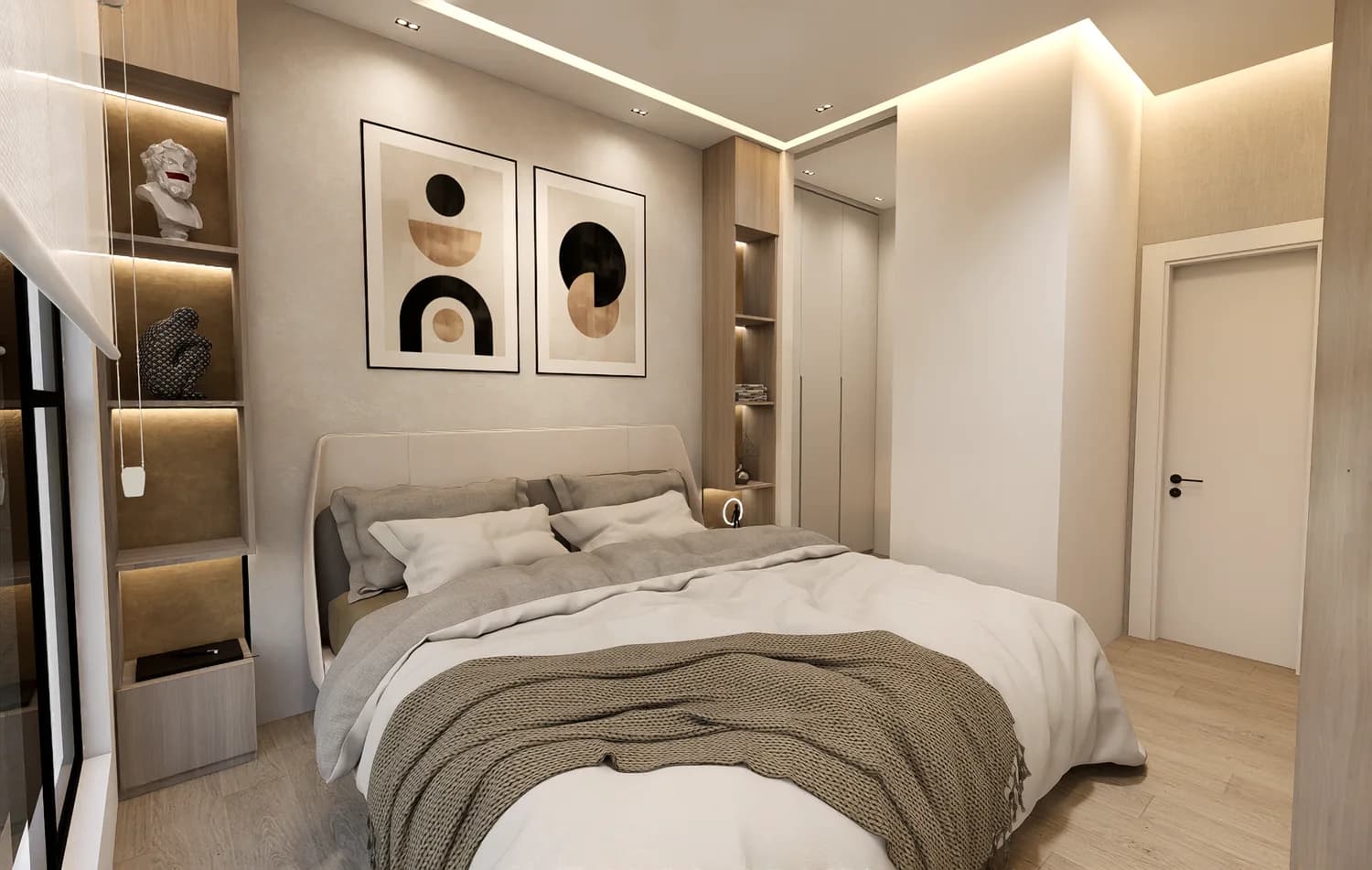 Bedroom in a Sky Parc II apartment