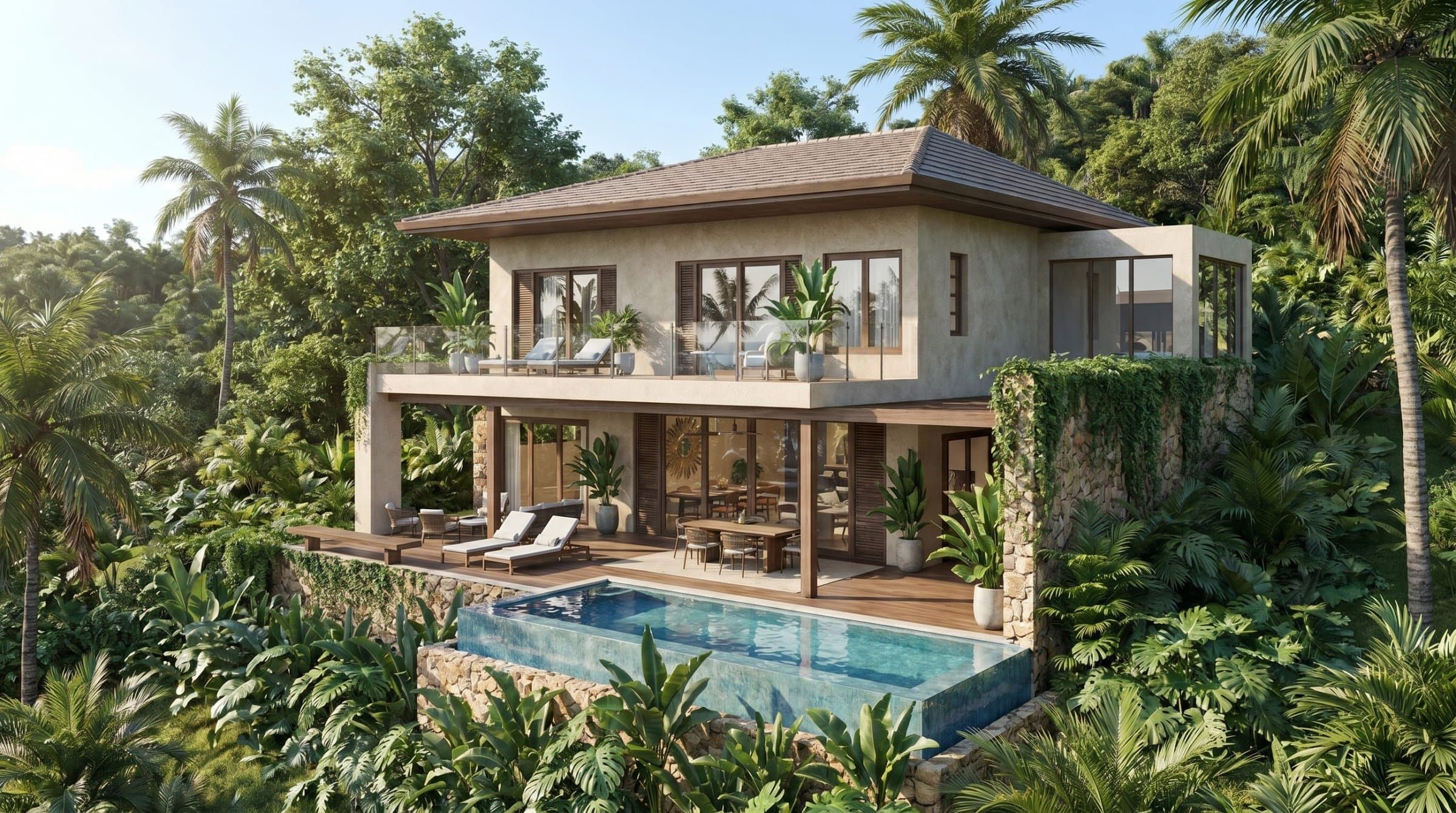 Garden Villa with private pool at Trophy Bay