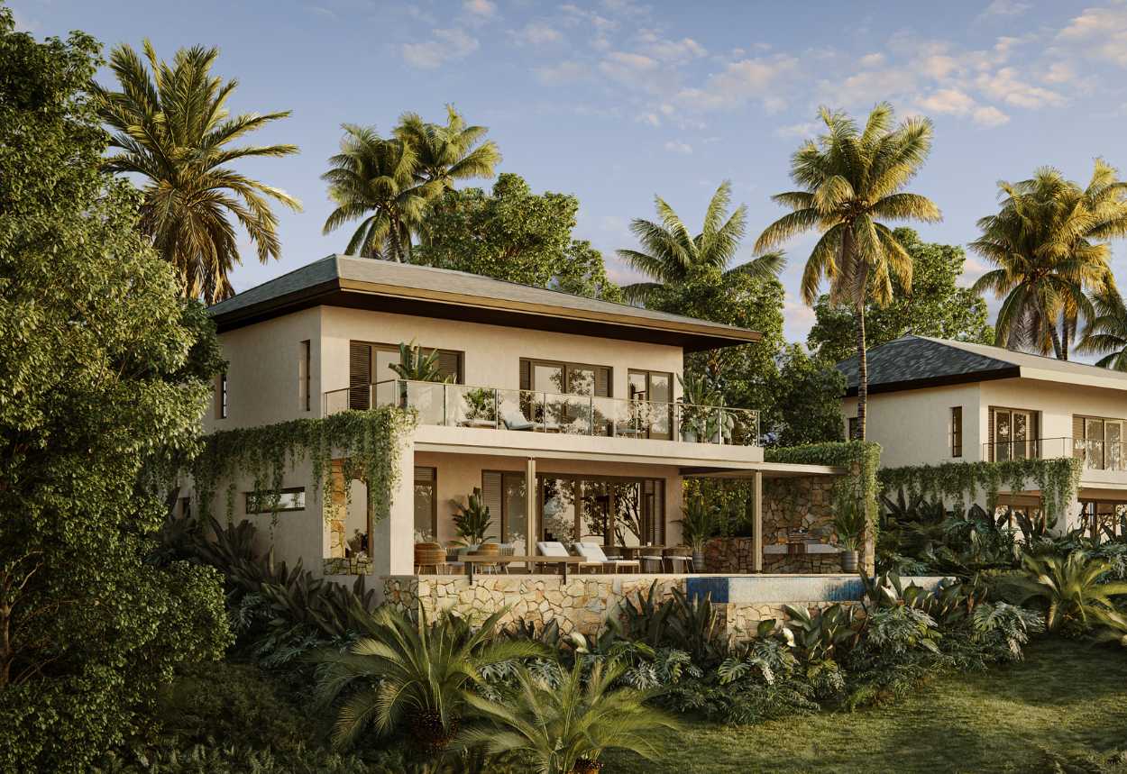 Garden Villa among tropical gardens at Trophy Bay