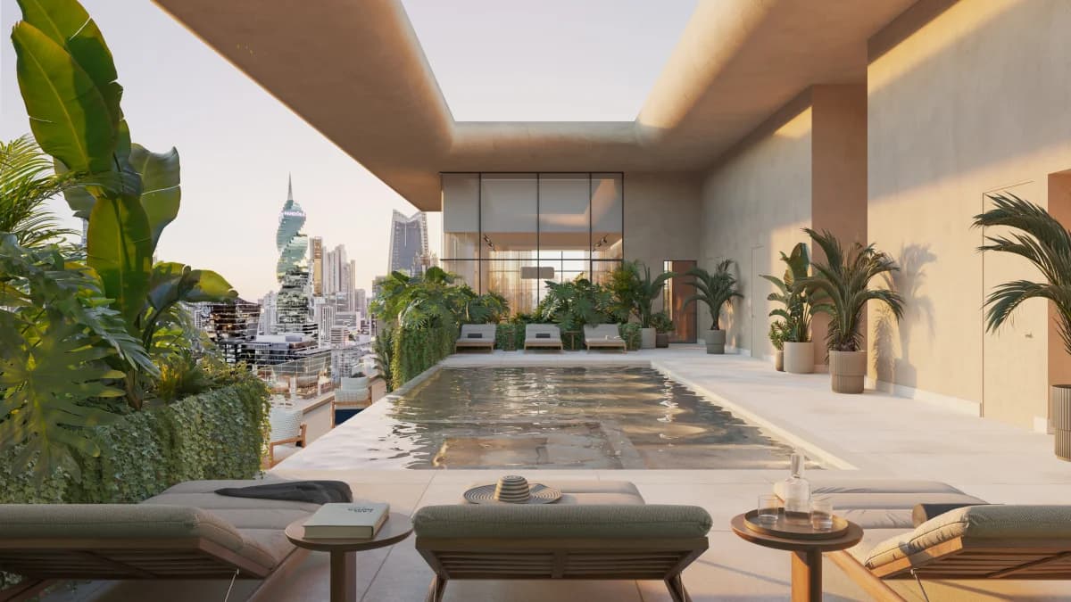 Pool Haven, the rooftop pool on level 2700 at Boreal
