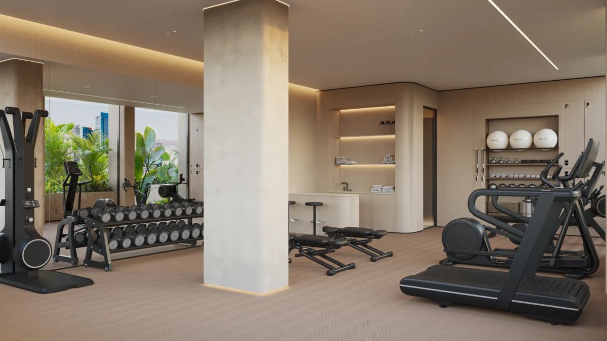 Training studio gym at Boreal Obarrio