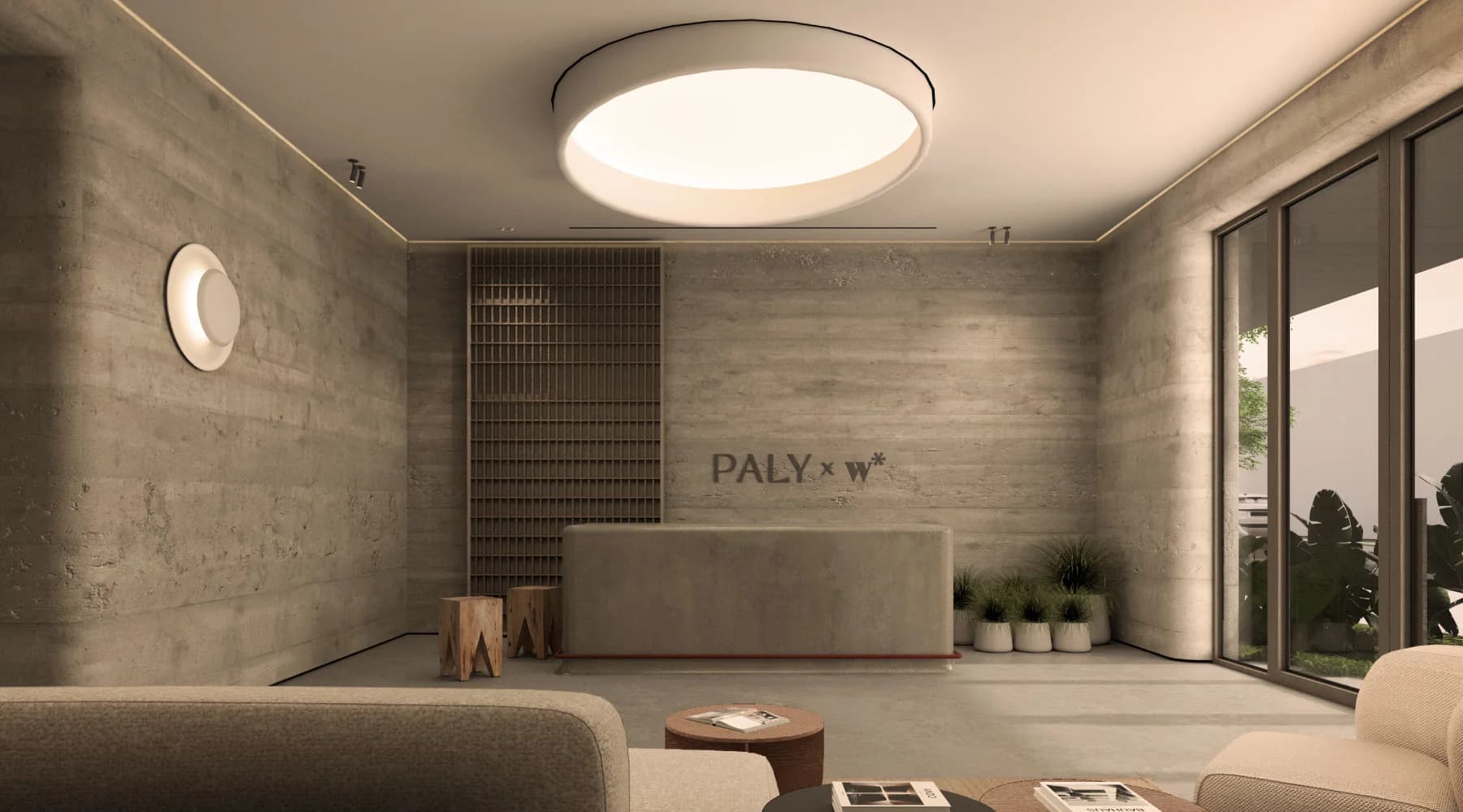 Reception lobby of Paly