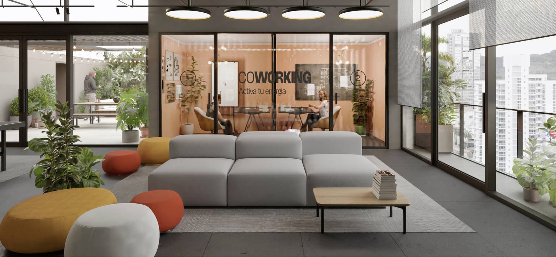 Coworking lounge at APTTA