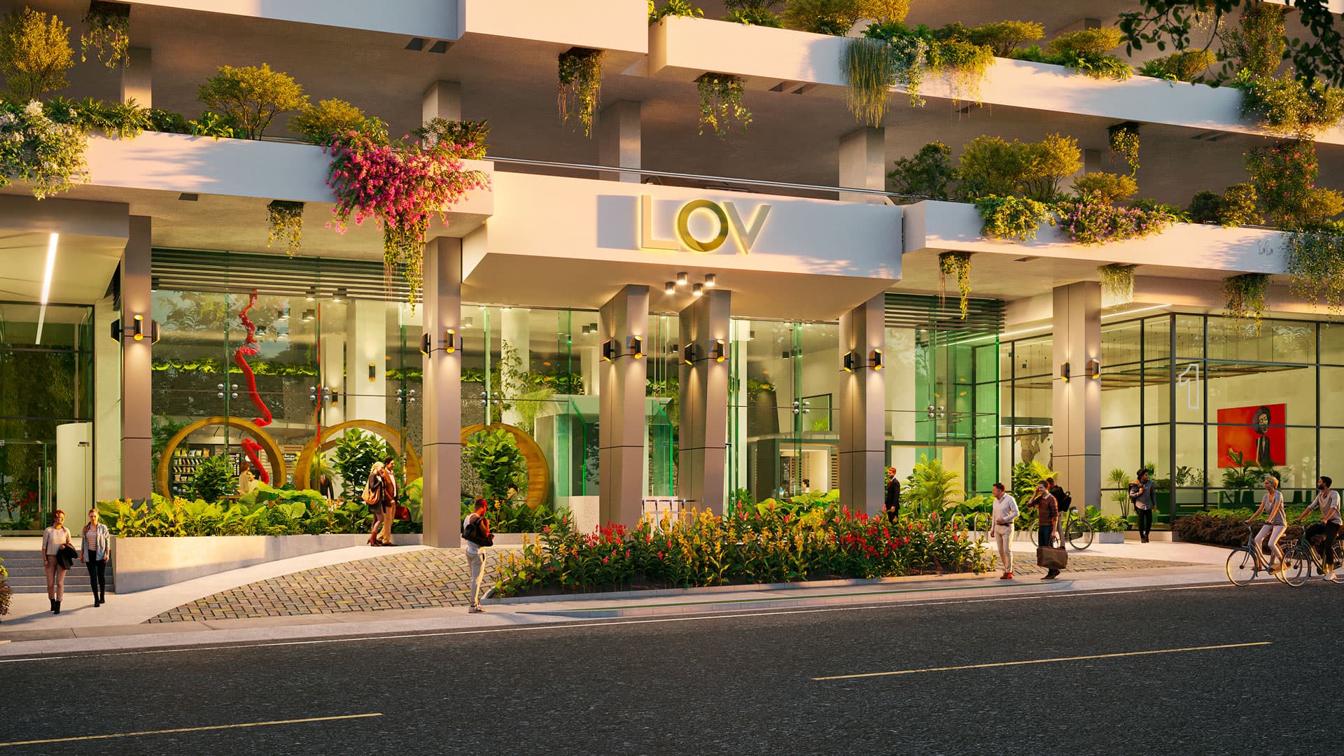 Street-level entrance of LOV El Cangrejo