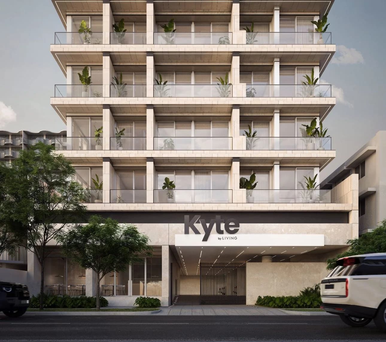 Facade and entrance of KYTE by Living in Obarrio, Panama City