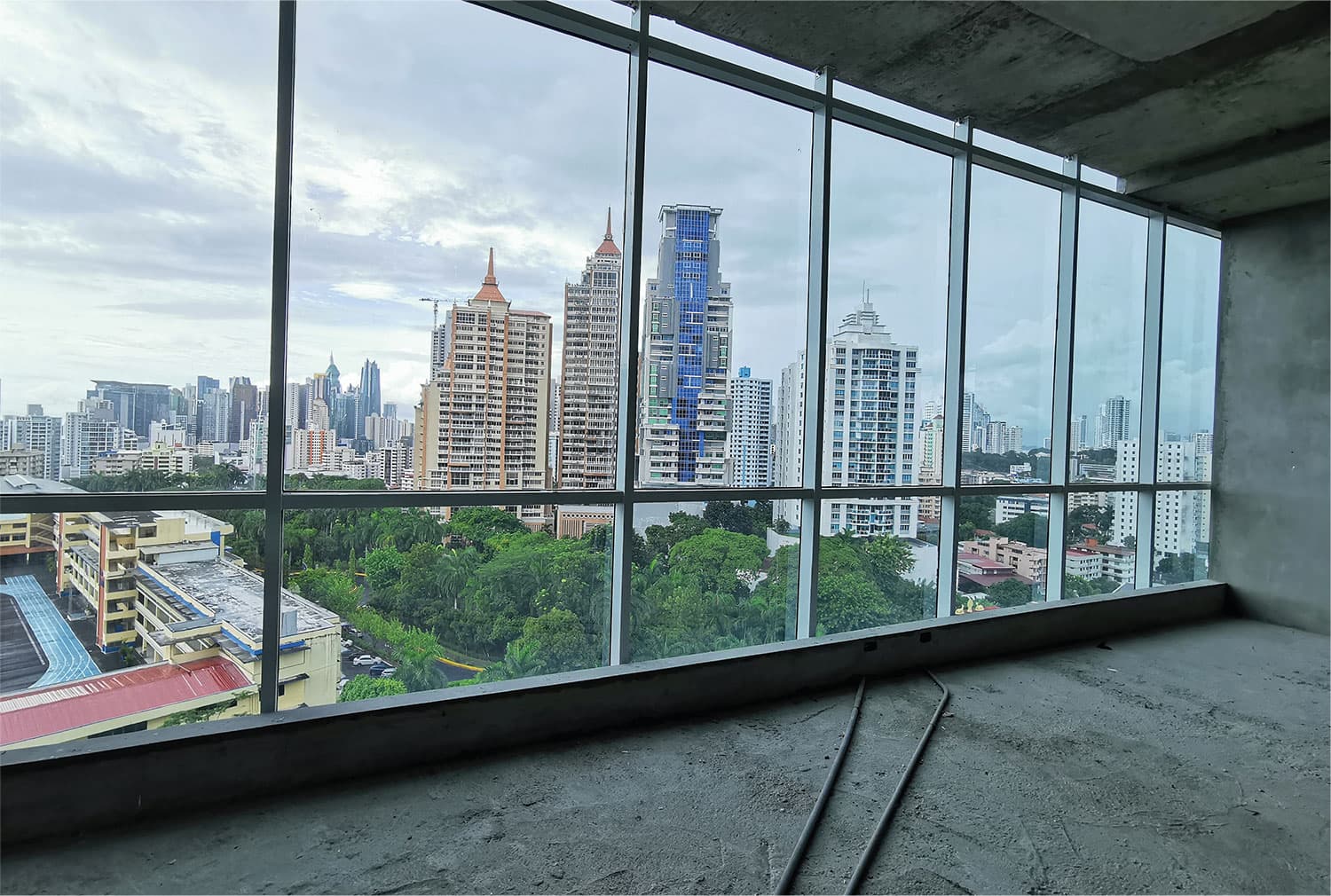 Edison Corporate Center office shell with city skyline views
