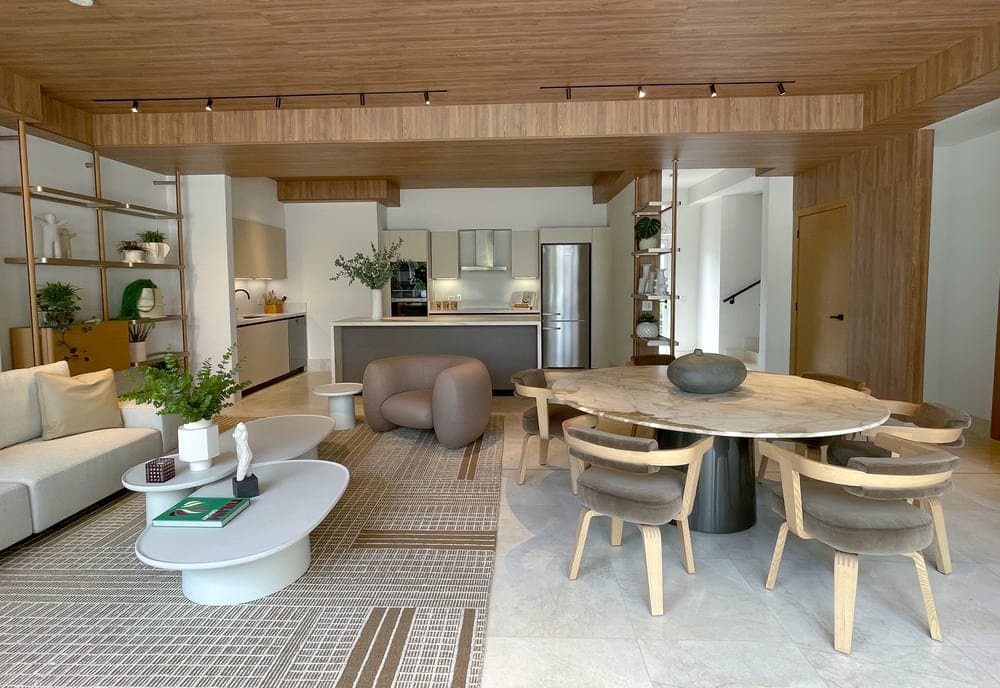 Model apartment living and dining area at Oceana Residences & Skyhomes