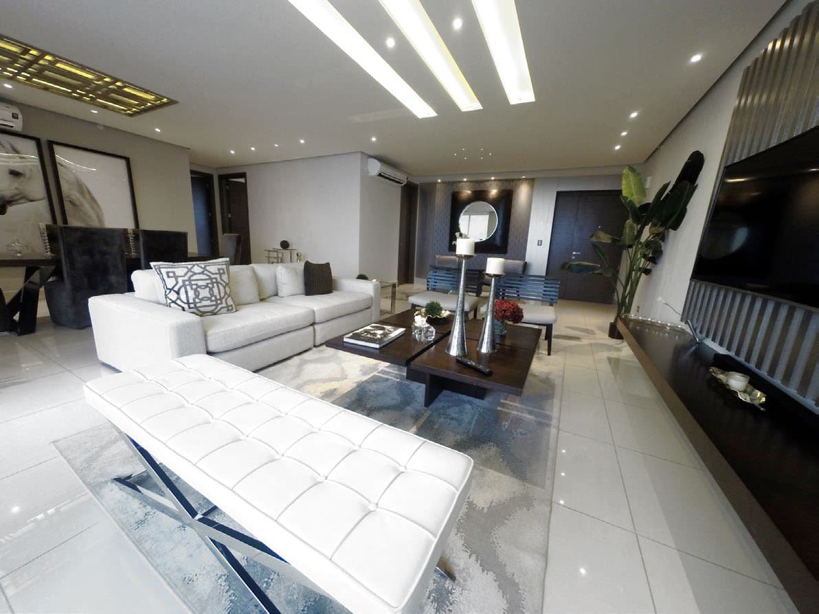 Living room of a furnished apartment at Bali, Costa del Este