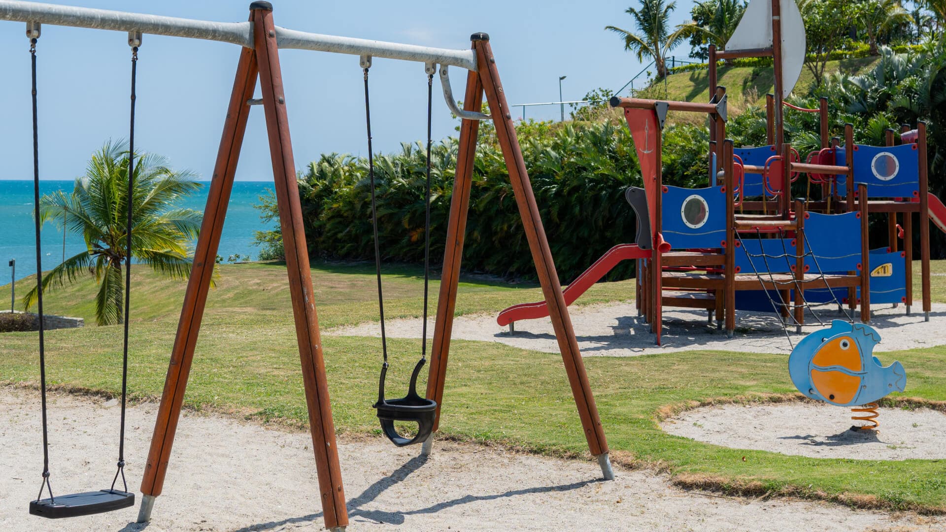 Children's playground by the sea at Casamar