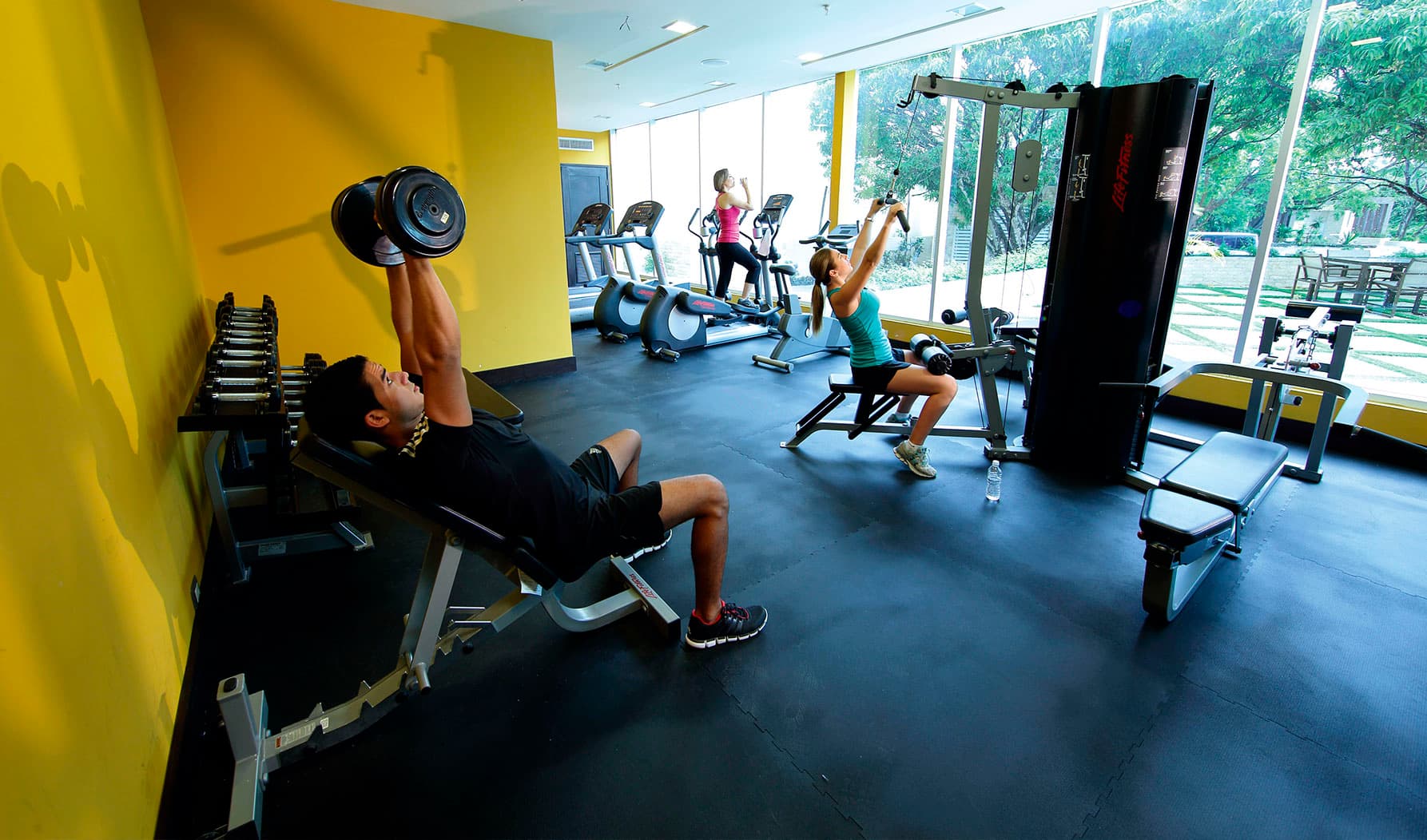 Fitness center at Bahia with free weights and machines
