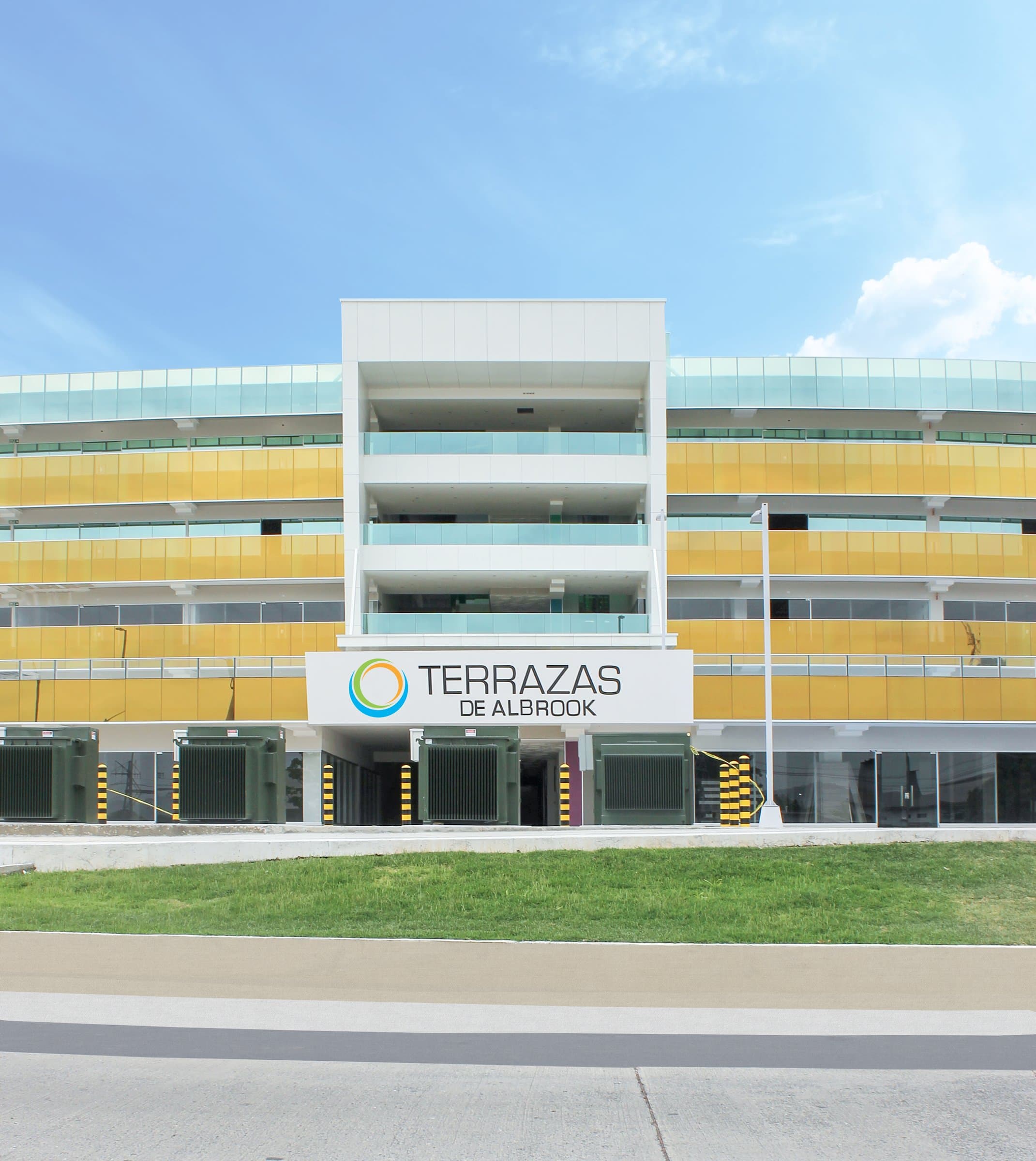Front elevation of the Terrazas de Albrook commercial plaza
