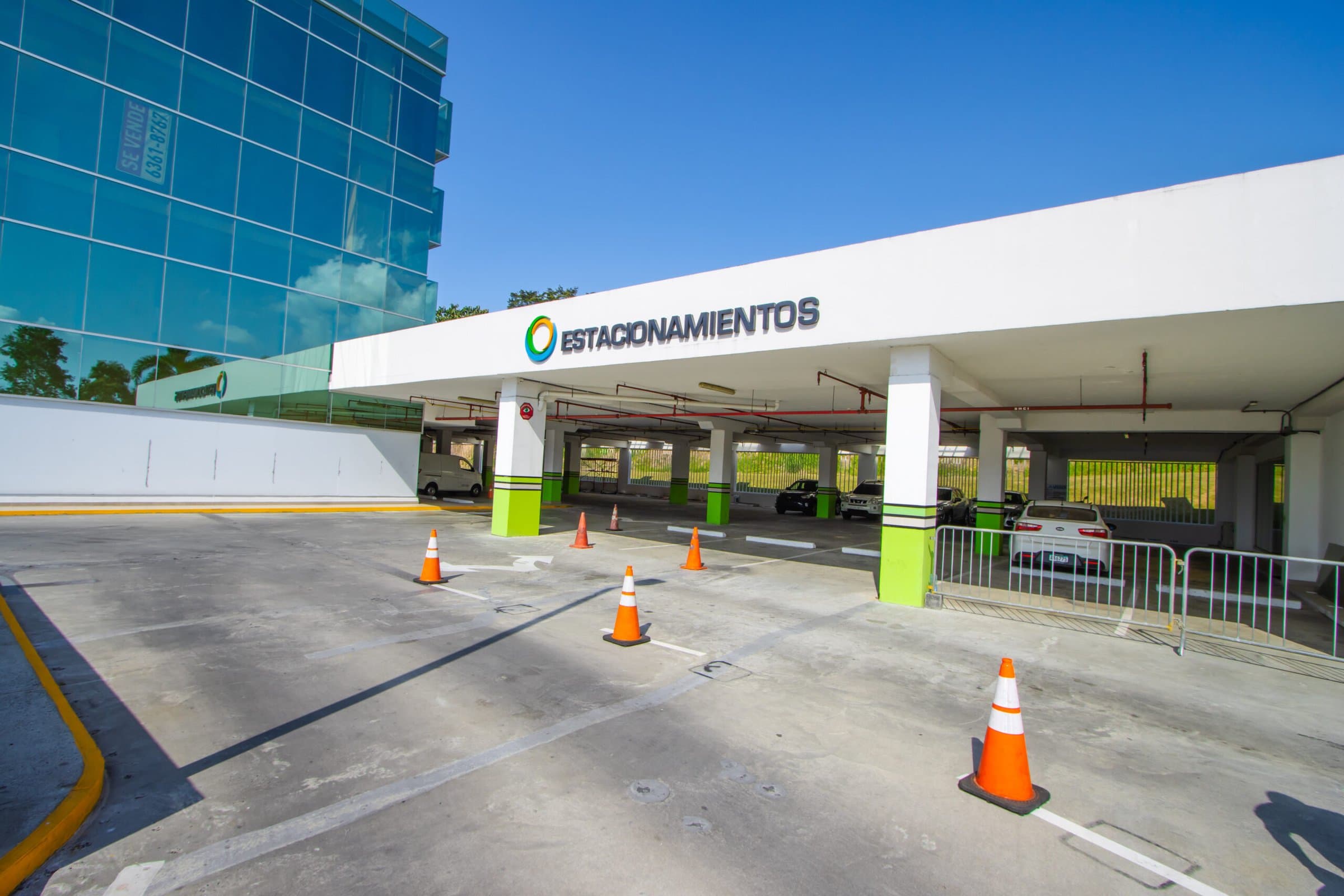Covered parking entrance at Terrazas de Albrook