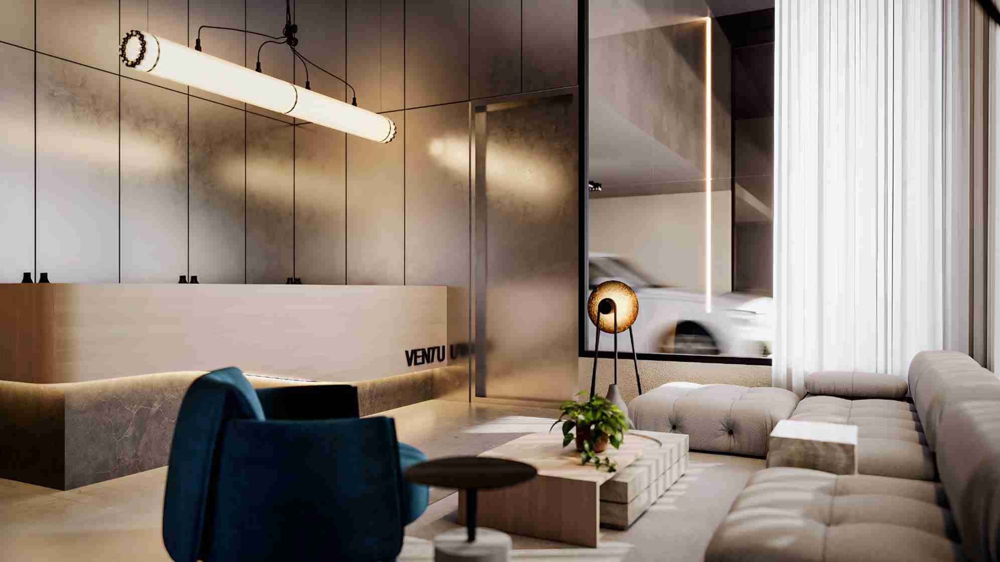 Hotel-style lobby and reception at Ventu Homtel