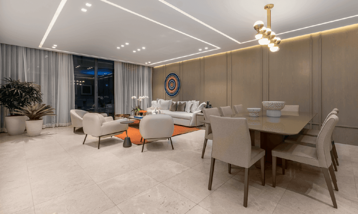Deluxe Residences apartment living and dining room
