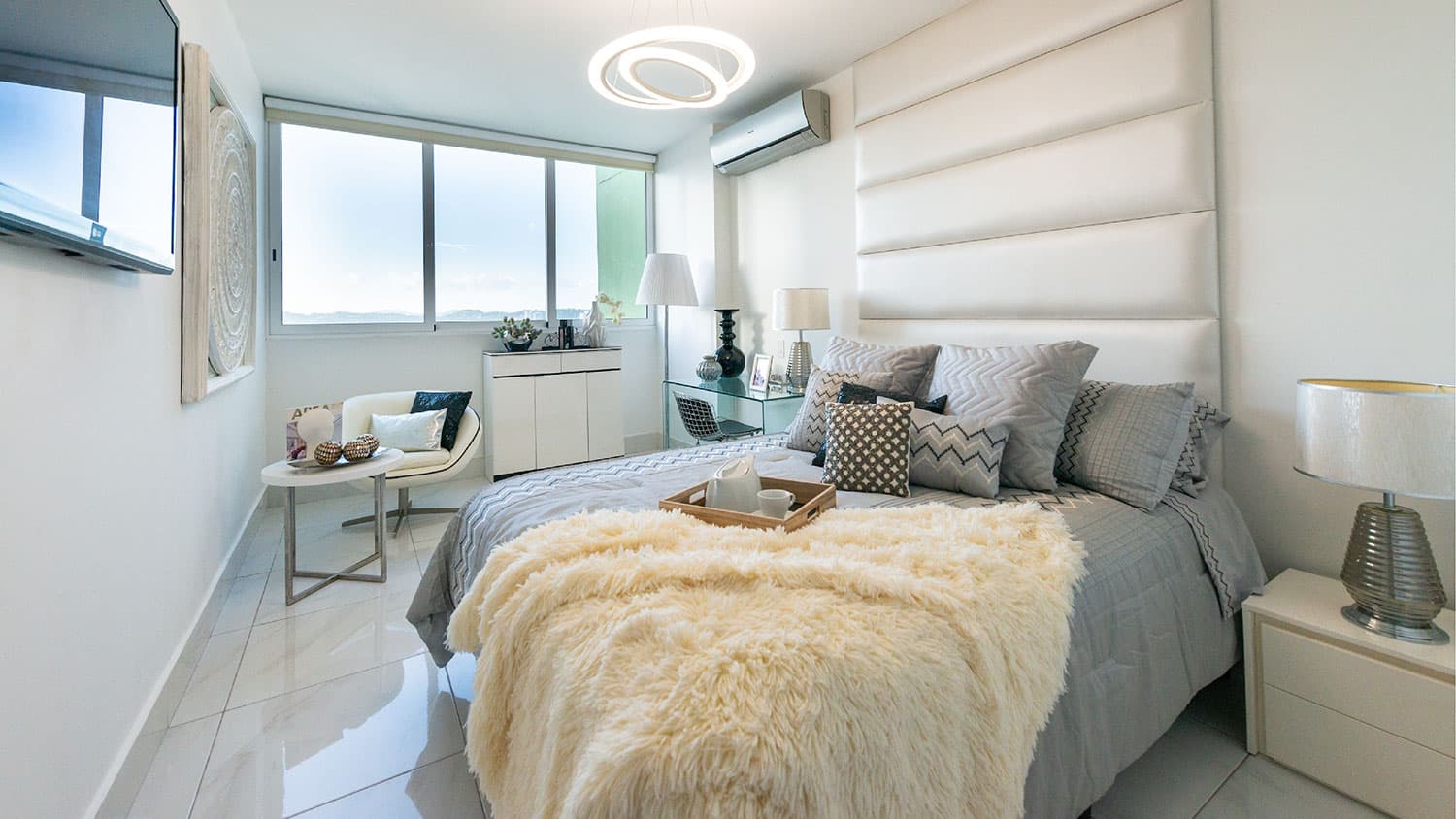 Pacific Park apartment master bedroom